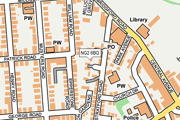 NG2 6BQ map - OS OpenMap – Local (Ordnance Survey)