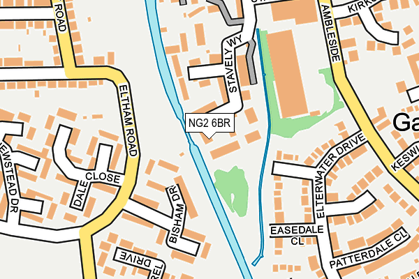 NG2 6BR map - OS OpenMap – Local (Ordnance Survey)