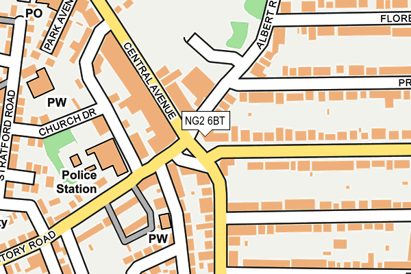 NG2 6BT map - OS OpenMap – Local (Ordnance Survey)