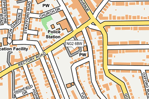 NG2 6BW map - OS OpenMap – Local (Ordnance Survey)