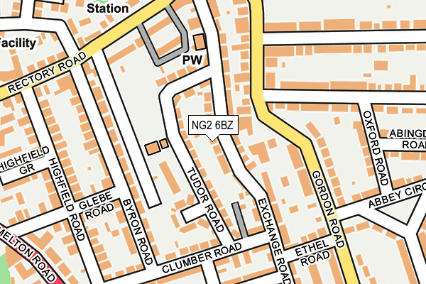 NG2 6BZ map - OS OpenMap – Local (Ordnance Survey)