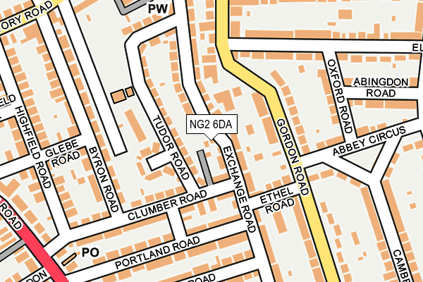 NG2 6DA map - OS OpenMap – Local (Ordnance Survey)