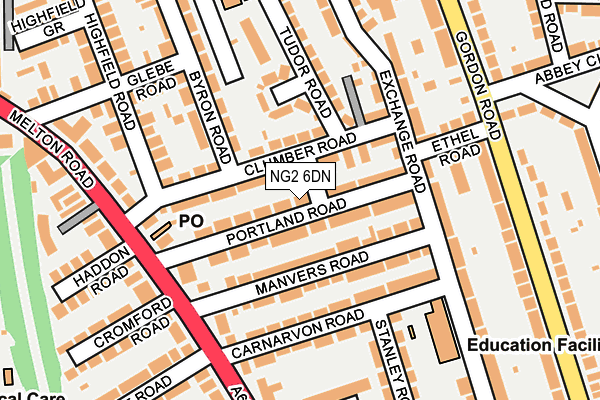 NG2 6DN map - OS OpenMap – Local (Ordnance Survey)