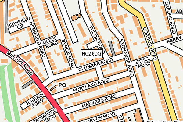 NG2 6DQ map - OS OpenMap – Local (Ordnance Survey)