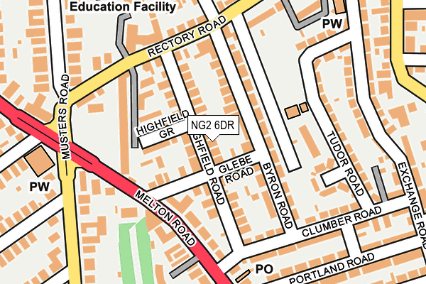 NG2 6DR map - OS OpenMap – Local (Ordnance Survey)