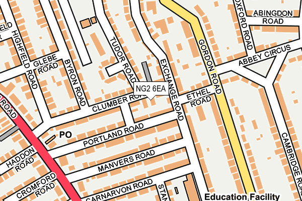 NG2 6EA map - OS OpenMap – Local (Ordnance Survey)