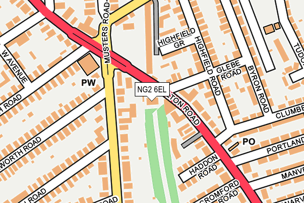 NG2 6EL map - OS OpenMap – Local (Ordnance Survey)