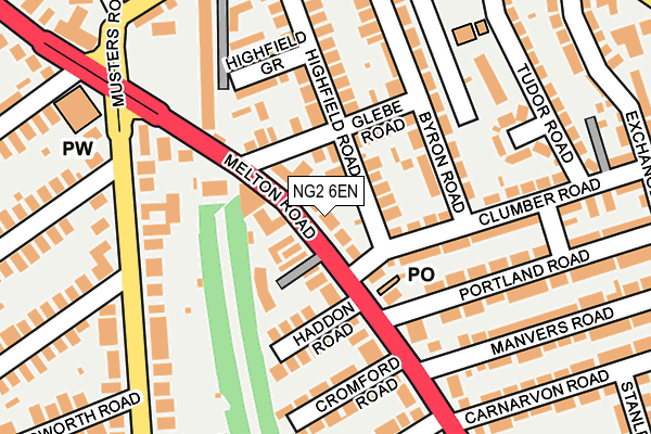 NG2 6EN map - OS OpenMap – Local (Ordnance Survey)