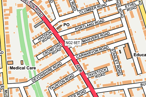 NG2 6ET map - OS OpenMap – Local (Ordnance Survey)