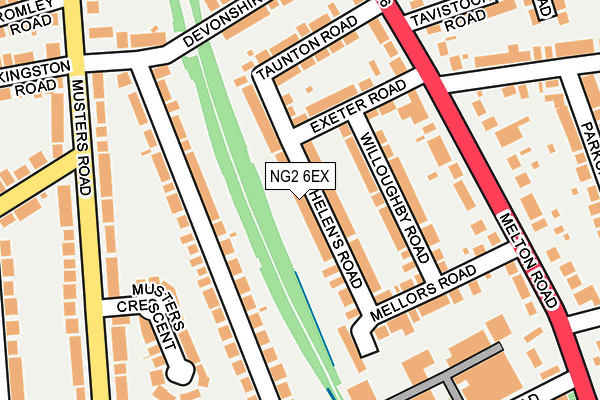 NG2 6EX map - OS OpenMap – Local (Ordnance Survey)