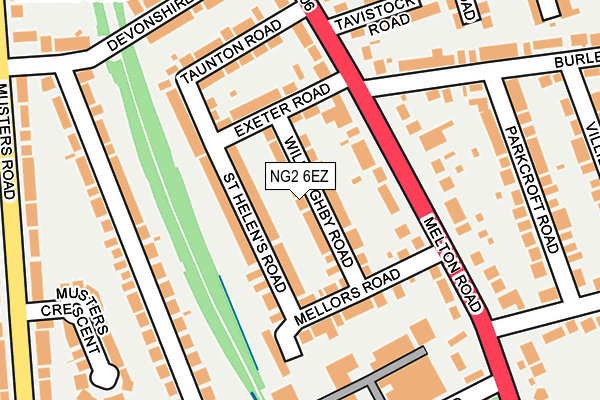 NG2 6EZ map - OS OpenMap – Local (Ordnance Survey)