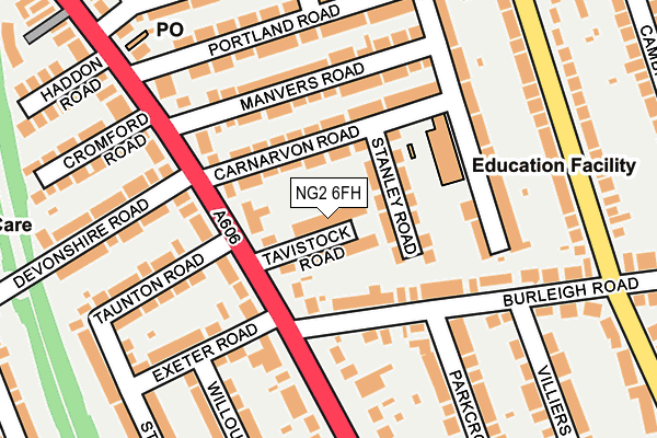NG2 6FH map - OS OpenMap – Local (Ordnance Survey)