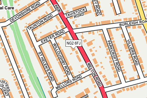 NG2 6FJ map - OS OpenMap – Local (Ordnance Survey)