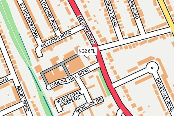 NG2 6FL map - OS OpenMap – Local (Ordnance Survey)