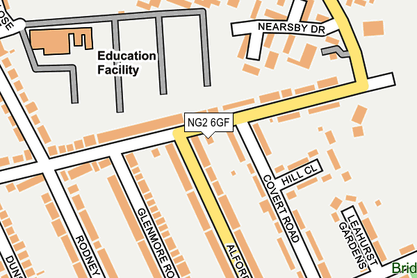 NG2 6GF map - OS OpenMap – Local (Ordnance Survey)