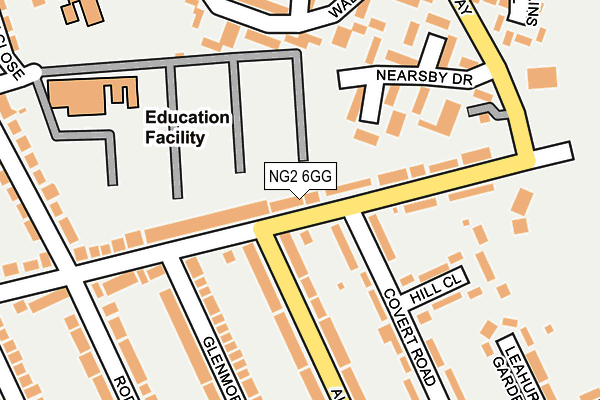 NG2 6GG map - OS OpenMap – Local (Ordnance Survey)