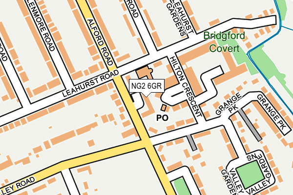 NG2 6GR map - OS OpenMap – Local (Ordnance Survey)