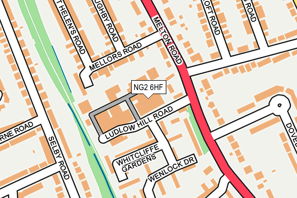 NG2 6HF map - OS OpenMap – Local (Ordnance Survey)