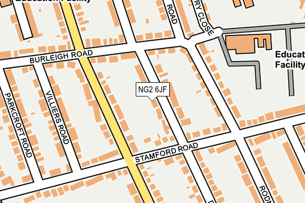 NG2 6JF map - OS OpenMap – Local (Ordnance Survey)