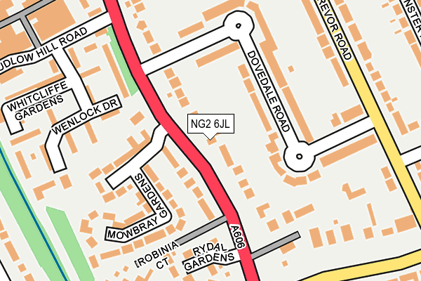 NG2 6JL map - OS OpenMap – Local (Ordnance Survey)
