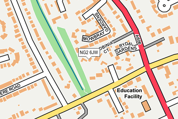 NG2 6JW map - OS OpenMap – Local (Ordnance Survey)