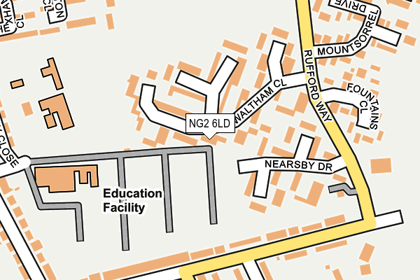 NG2 6LD map - OS OpenMap – Local (Ordnance Survey)