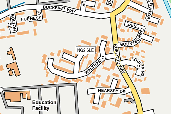 NG2 6LE map - OS OpenMap – Local (Ordnance Survey)