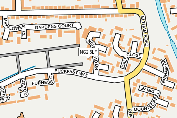 NG2 6LF map - OS OpenMap – Local (Ordnance Survey)