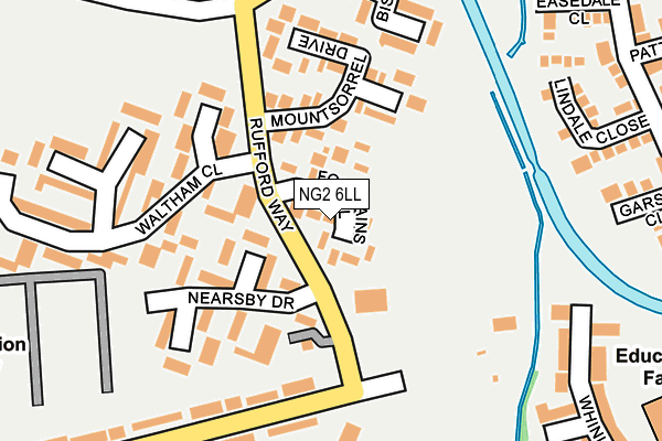 NG2 6LL map - OS OpenMap – Local (Ordnance Survey)