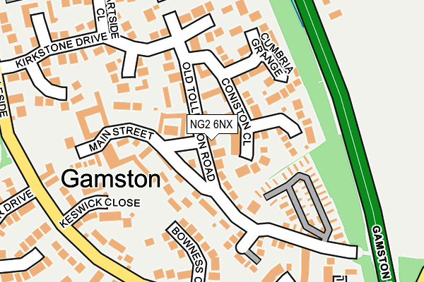 NG2 6NX map - OS OpenMap – Local (Ordnance Survey)