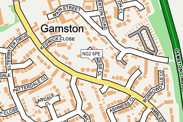 NG2 6PE map - OS OpenMap – Local (Ordnance Survey)