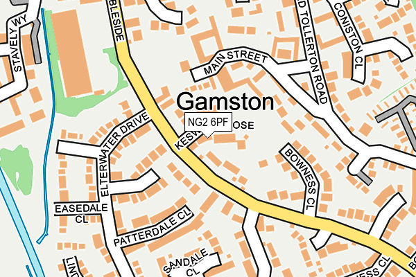 NG2 6PF map - OS OpenMap – Local (Ordnance Survey)