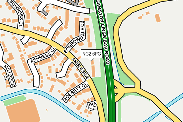 NG2 6PG map - OS OpenMap – Local (Ordnance Survey)