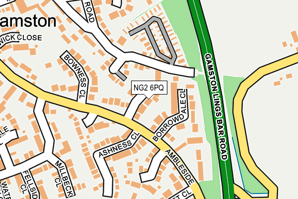 NG2 6PQ map - OS OpenMap – Local (Ordnance Survey)