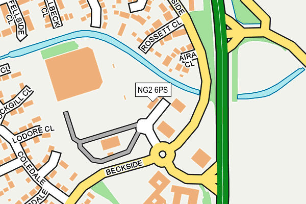 NG2 6PS map - OS OpenMap – Local (Ordnance Survey)