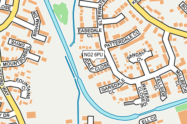 NG2 6PU map - OS OpenMap – Local (Ordnance Survey)