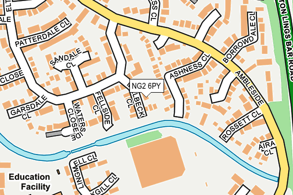 NG2 6PY map - OS OpenMap – Local (Ordnance Survey)