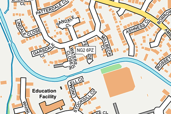NG2 6PZ map - OS OpenMap – Local (Ordnance Survey)