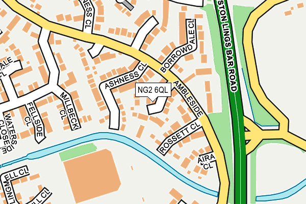 NG2 6QL map - OS OpenMap – Local (Ordnance Survey)