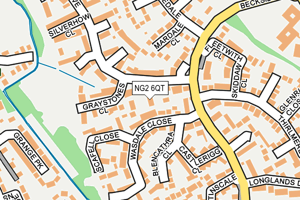 NG2 6QT map - OS OpenMap – Local (Ordnance Survey)