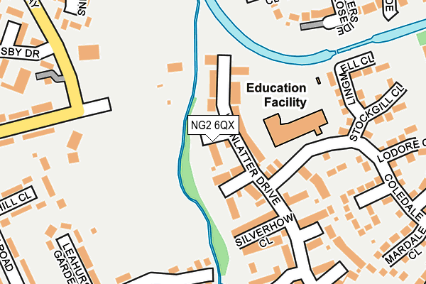 NG2 6QX map - OS OpenMap – Local (Ordnance Survey)