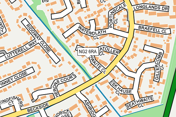 NG2 6RA map - OS OpenMap – Local (Ordnance Survey)