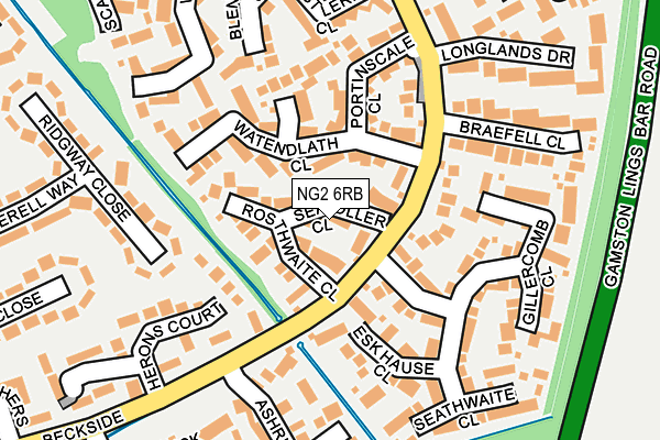 NG2 6RB map - OS OpenMap – Local (Ordnance Survey)