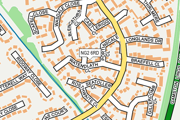 NG2 6RD map - OS OpenMap – Local (Ordnance Survey)