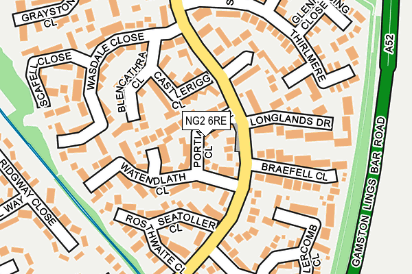 NG2 6RE map - OS OpenMap – Local (Ordnance Survey)
