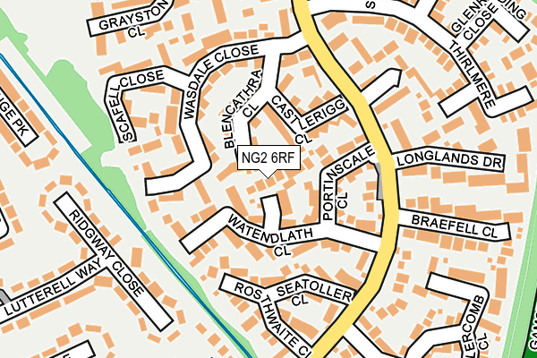 NG2 6RF map - OS OpenMap – Local (Ordnance Survey)