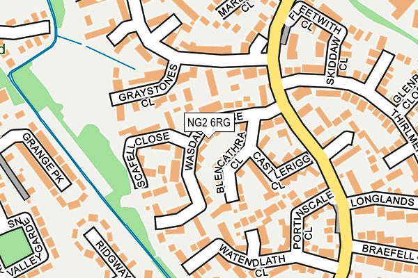 NG2 6RG map - OS OpenMap – Local (Ordnance Survey)