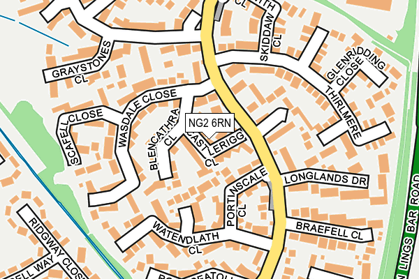 NG2 6RN map - OS OpenMap – Local (Ordnance Survey)