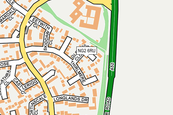NG2 6RU map - OS OpenMap – Local (Ordnance Survey)