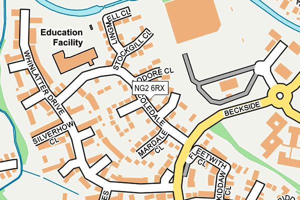 NG2 6RX map - OS OpenMap – Local (Ordnance Survey)